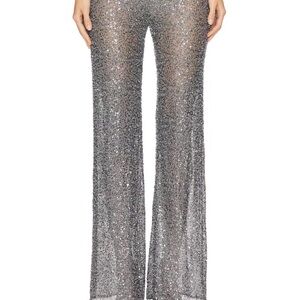 Sparkling Silver Sequin Trousers